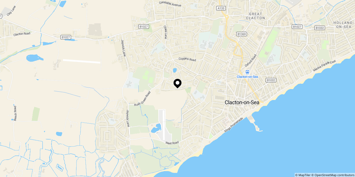 Approximate location of Stanley Road, Clacton on Sea CO15 2BD