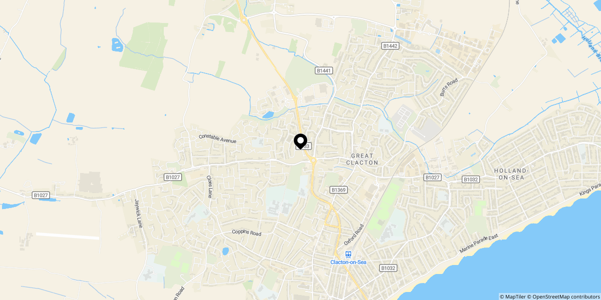 Approximate location of Litchfield Close, Clacton-on-sea, CO15 3SZ