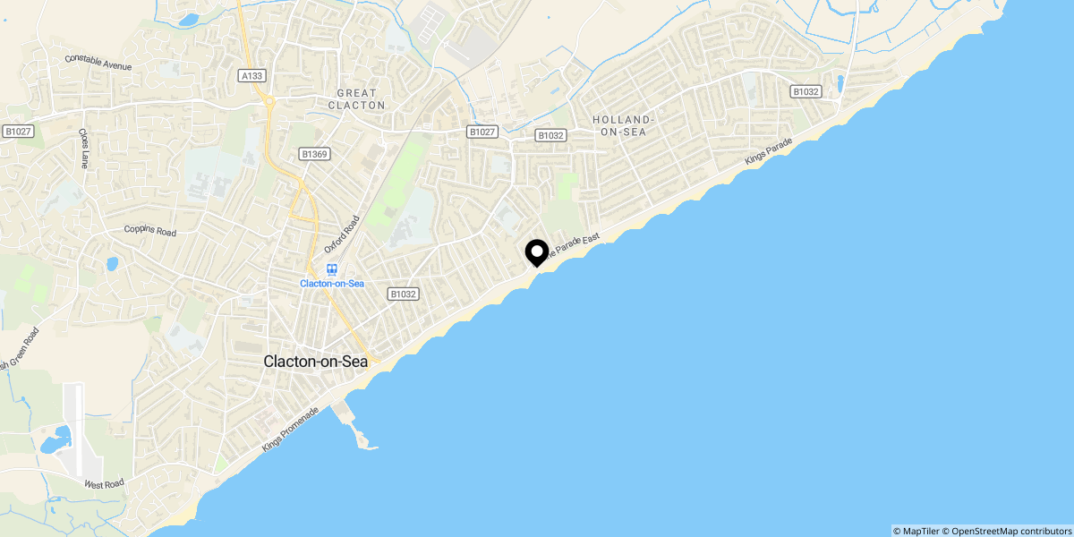 Approximate location of Third Avenue, Clacton-on-sea, CO15 5AP