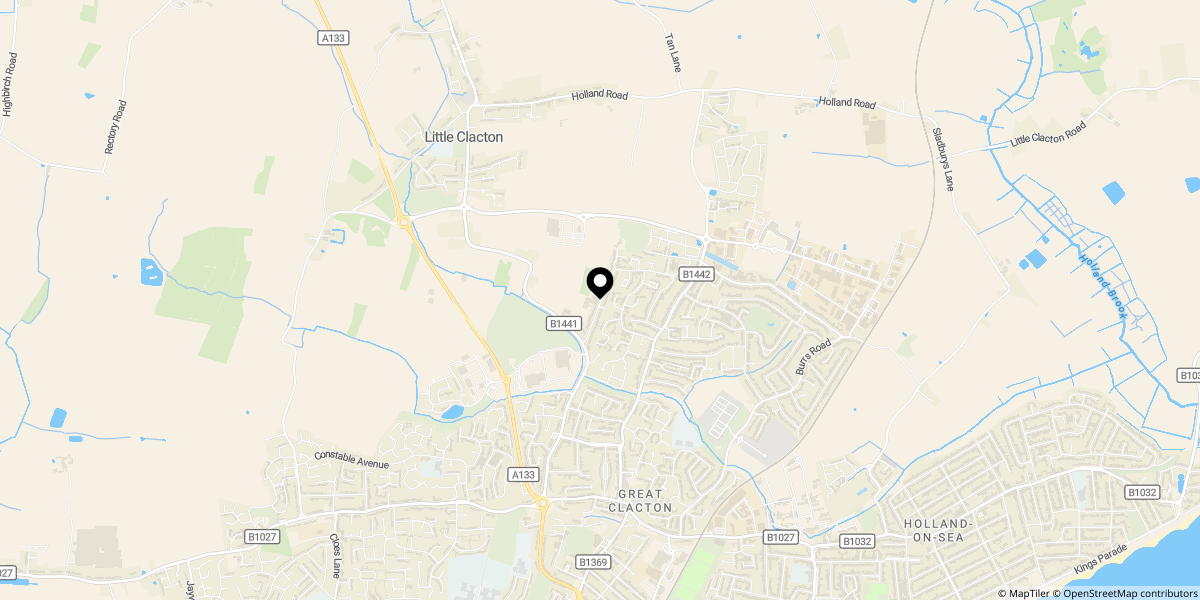 Approximate location of Farmleigh Avenue, Clacton on Sea CO15 4UL