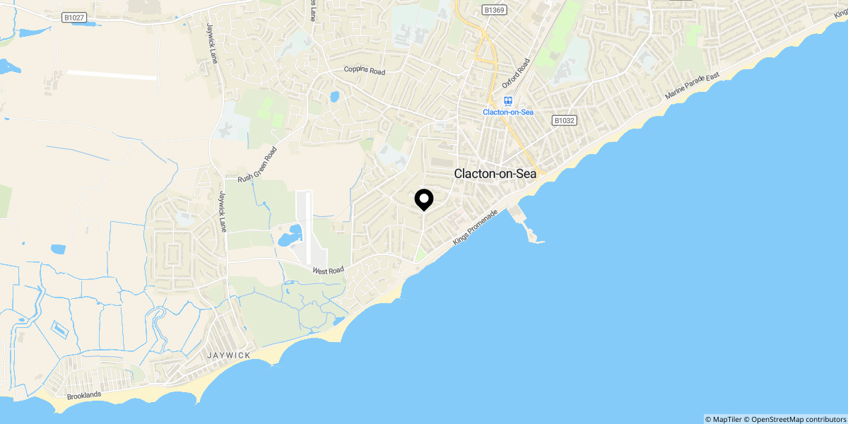 Approximate location of Cheryl Court, Uplands Road, Clacton on Sea CO15 1BD