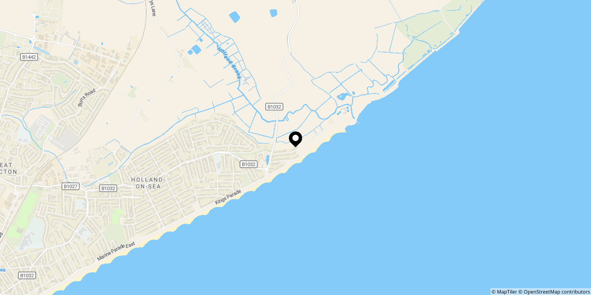 Approximate location of Manor Way, Holland-on-sea, CO15 5UA