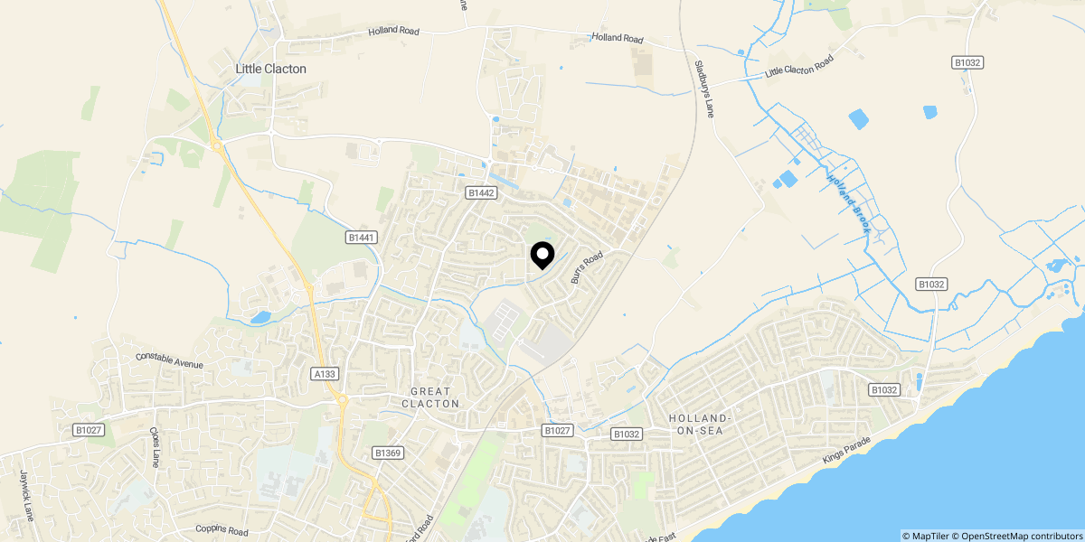 Approximate location of Inglenook, Great Clacton CO15 4SJ