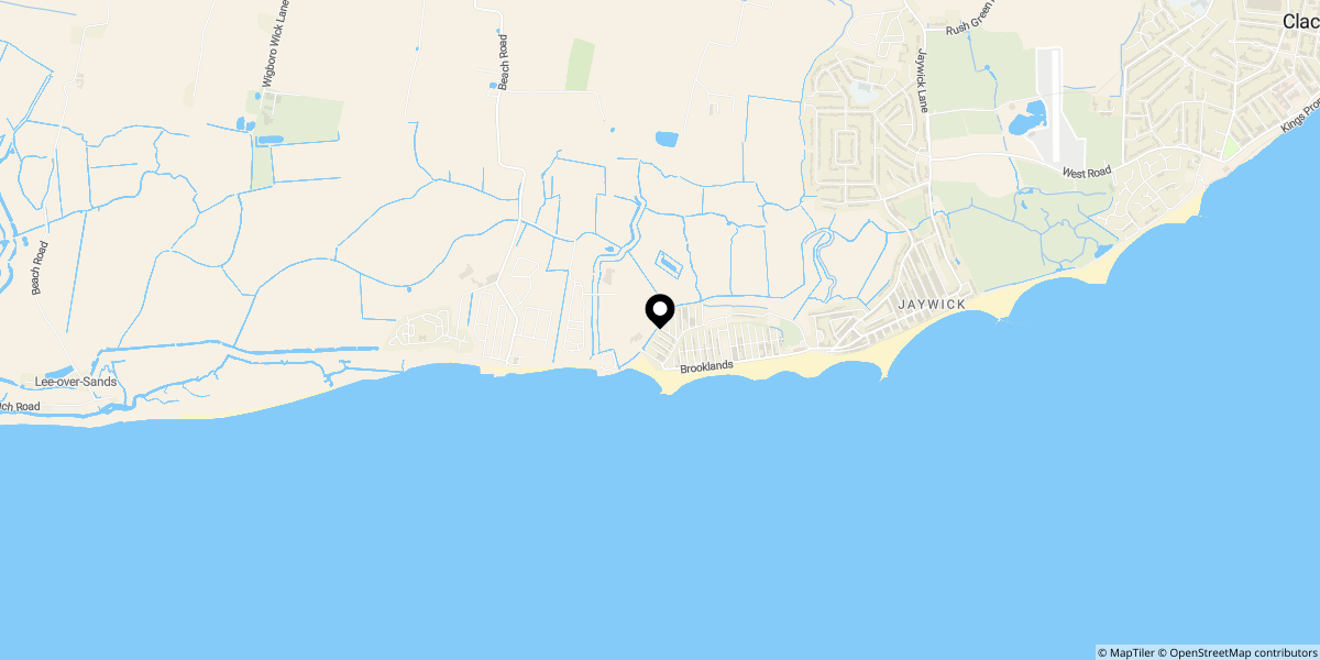 Approximate location of Crossley Avenue, Jaywick, Clacton-on-sea, CO15 2LS