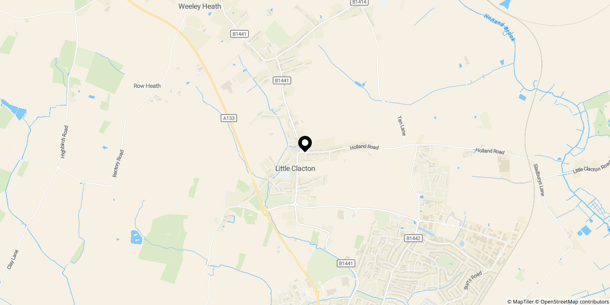 Approximate location of Plot 10, The Acer, Hayes Gardens, The Street, Little Clacton, CO16 9LD