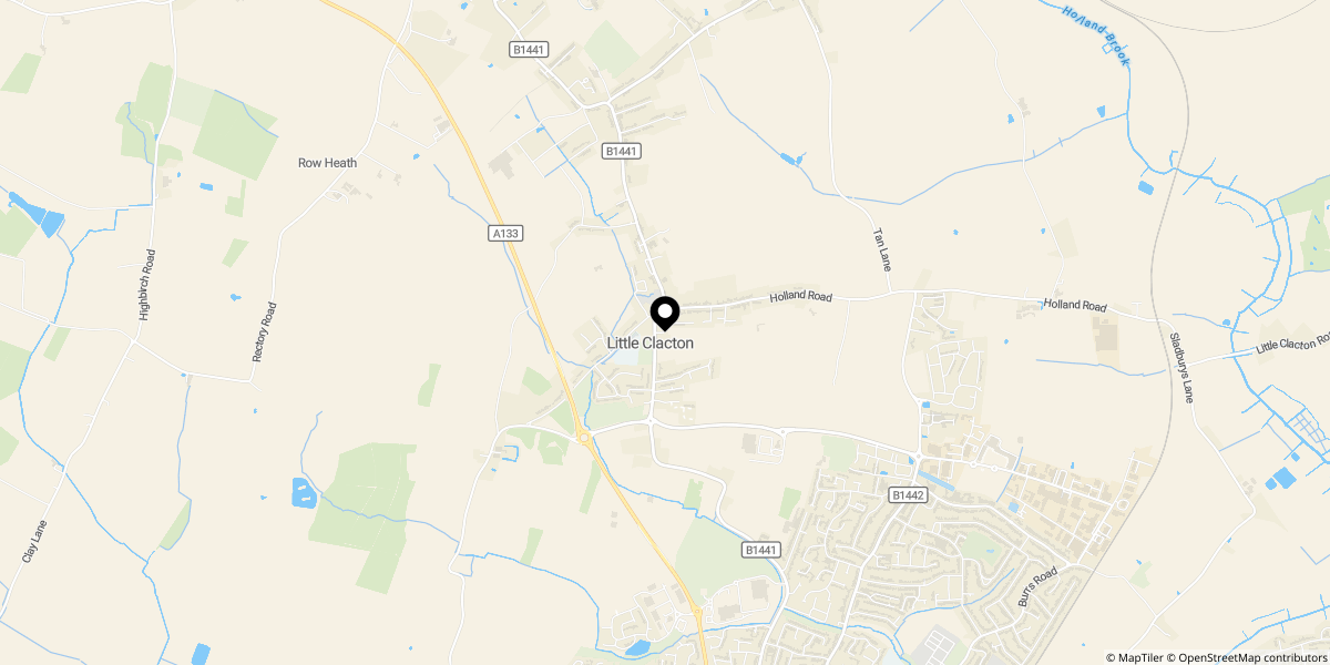 Approximate location of Bertram Avenue, Little Clacton, Clacton-on-sea, CO16 9RQ