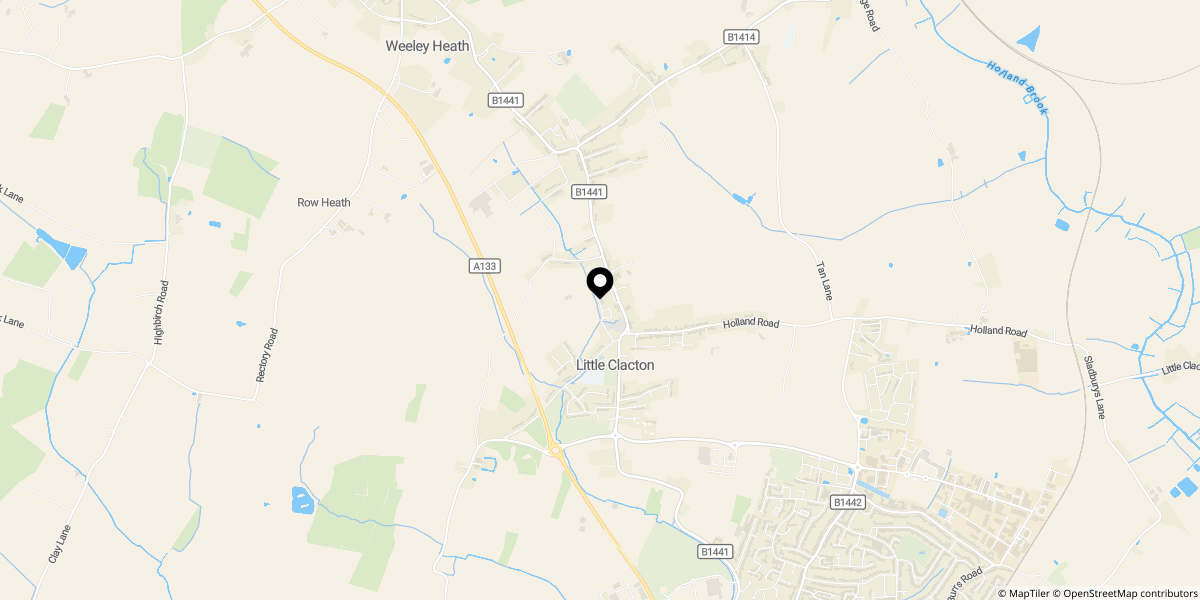 Approximate location of Plot 8 Hayes Gardens The Street Little Clacton CO16 9LD