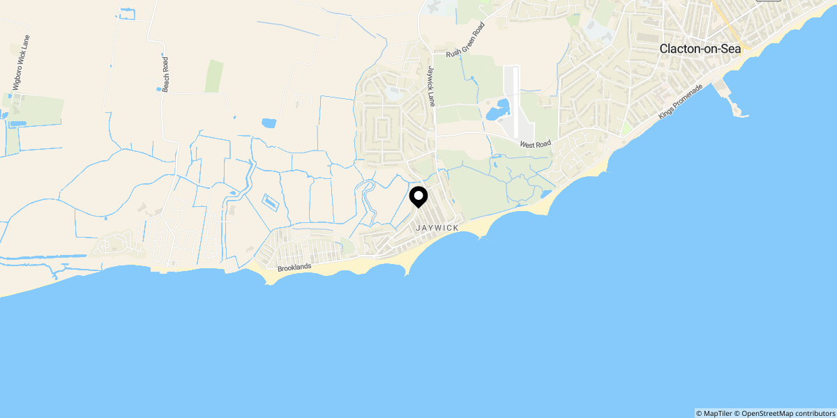 Approximate location of Rosemary Way, Jaywick, Clacton-on-sea, CO15 2SD