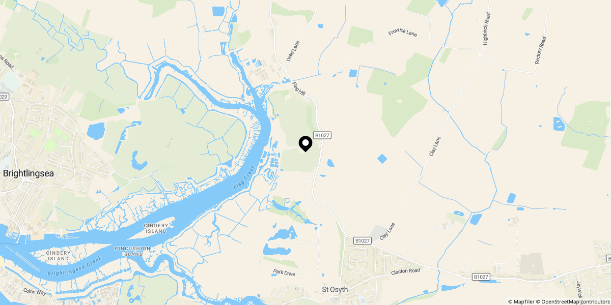 Approximate location of Honeysuckle Road, Oaklands Holiday Park, Colchester Road, St Osyth, CO16 8HW