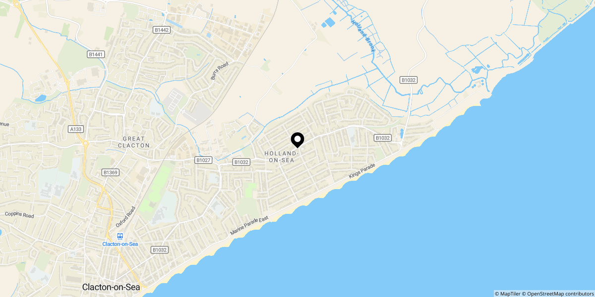 Approximate location of Preston Road, Holland on sea, CO15 5JX