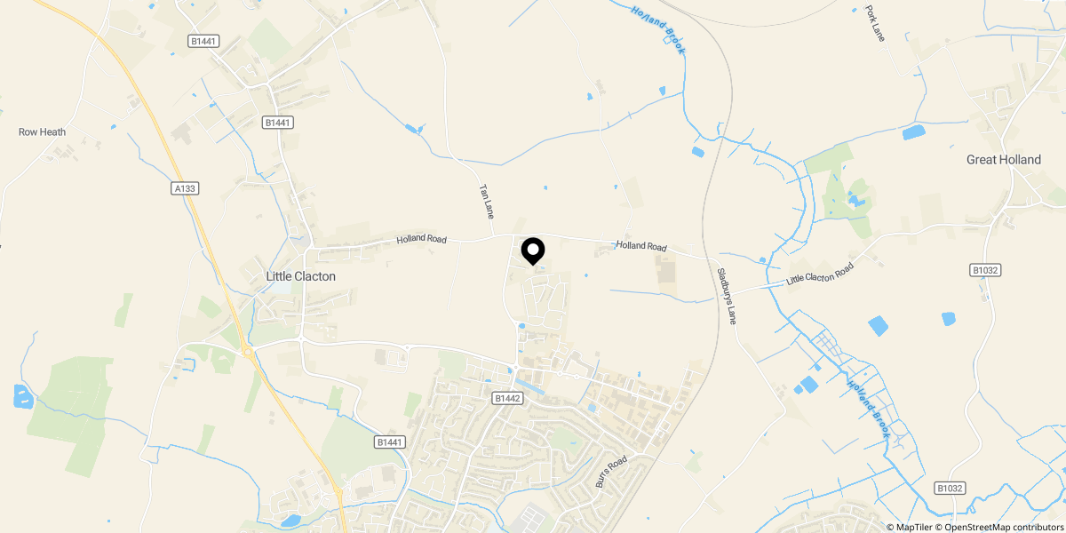 Approximate location of Plot 14 (19) Crossways Gardens, Little Clacton ,CO16 9RZ 